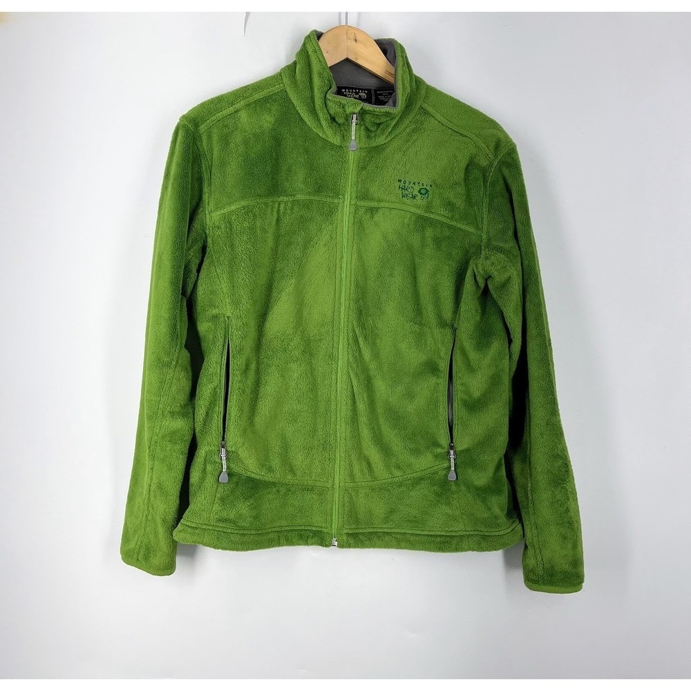 Mountain Hardwear Monkey Woman Fleece Jacket Green Full Zip OL3866 Womens Size M